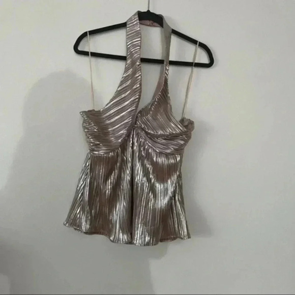 Anthropologie shimmer V Neck Tank Size Large - Picture 4 of 10